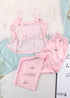 Boho Sleepwear, Pajamas Set, PJ Satin Black Lace, Blanche(12 Colors)